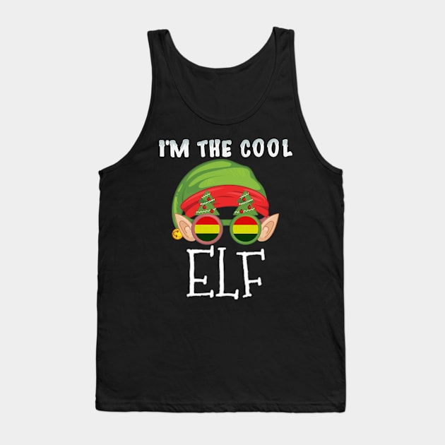 Christmas  I'm The Cool Bolivian Elf - Gift for Bolivian From Bolivia Tank Top by Country Flags